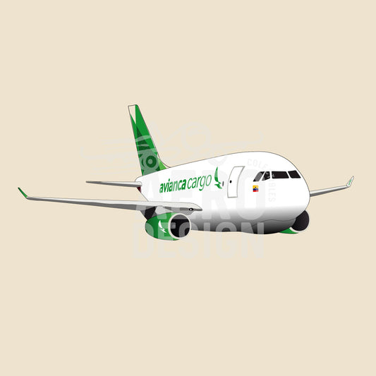 Stcker Avianca Cargo verde A330 💚