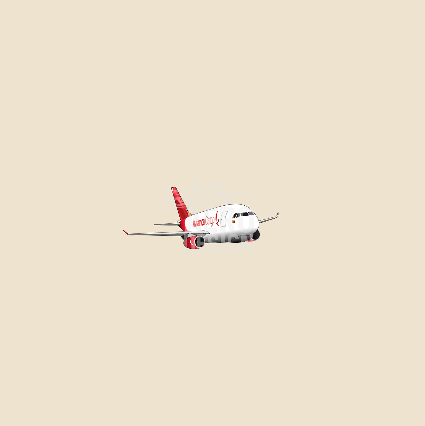 Sticker Avianca Cargo Rojo A330 ❤️