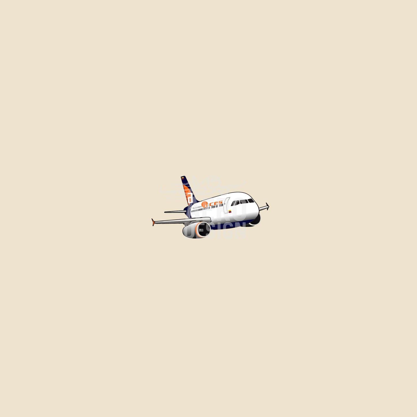 Sticker Retro Aces A320