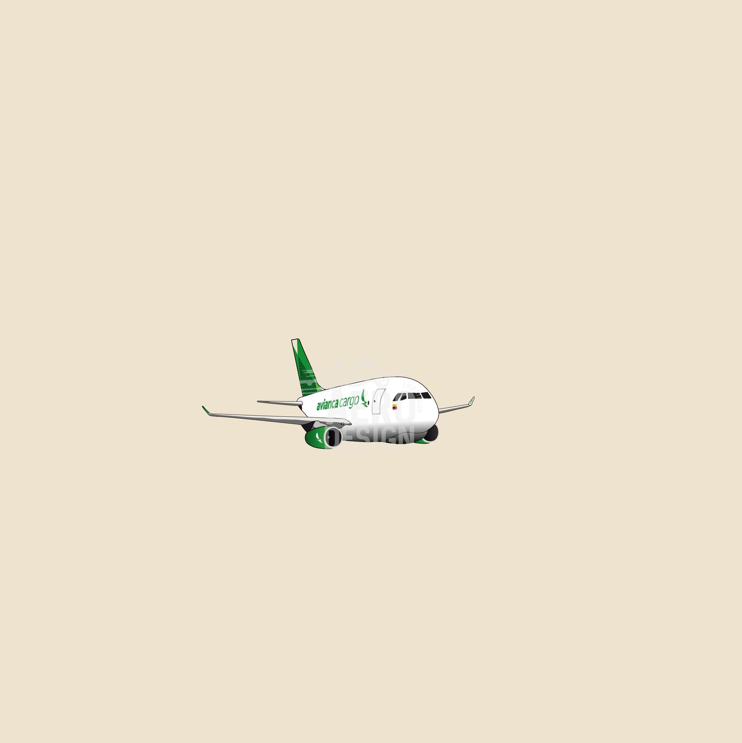 Stcker Avianca Cargo verde A330 💚