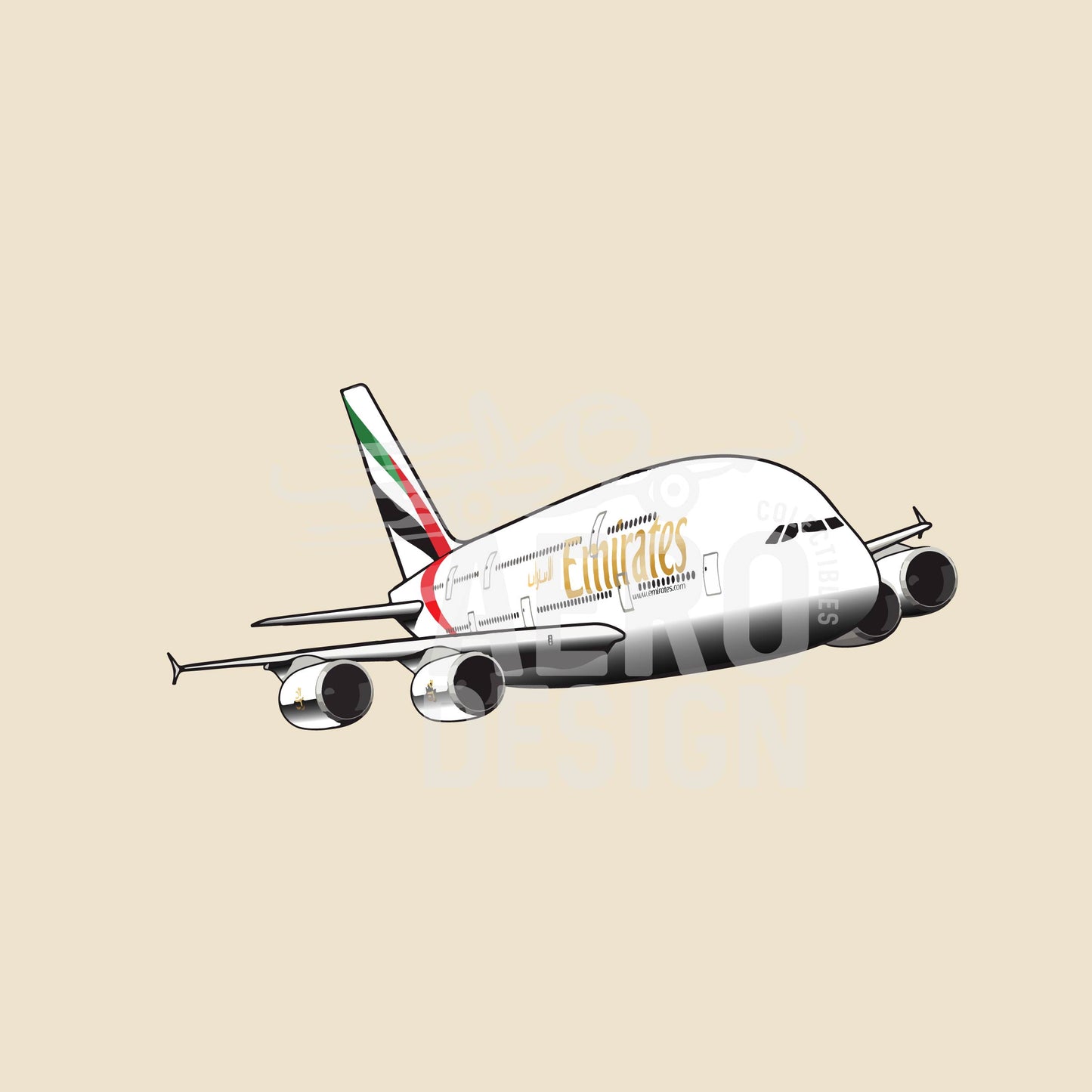 Sticker Emirates B380