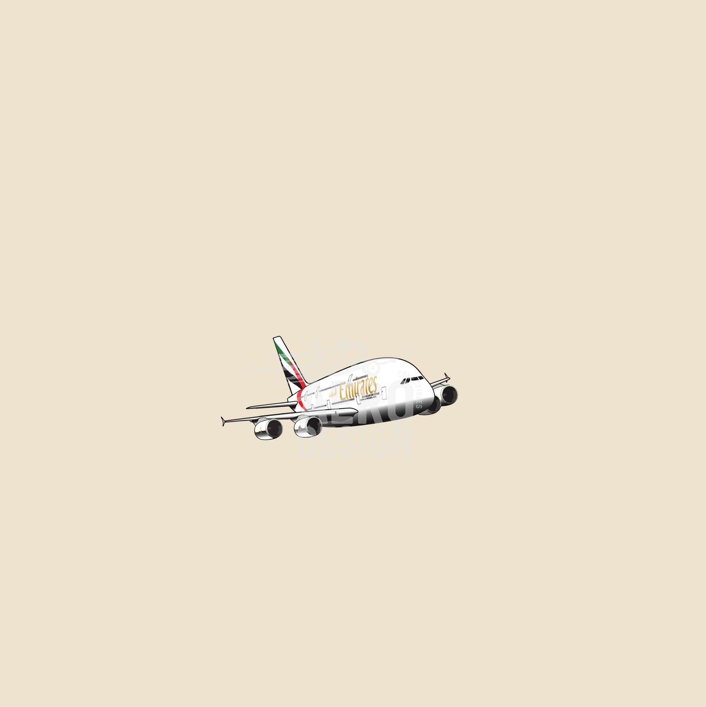 Sticker Emirates B380