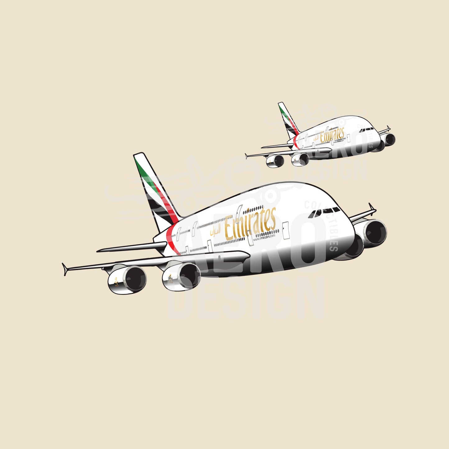 Sticker Emirates B380